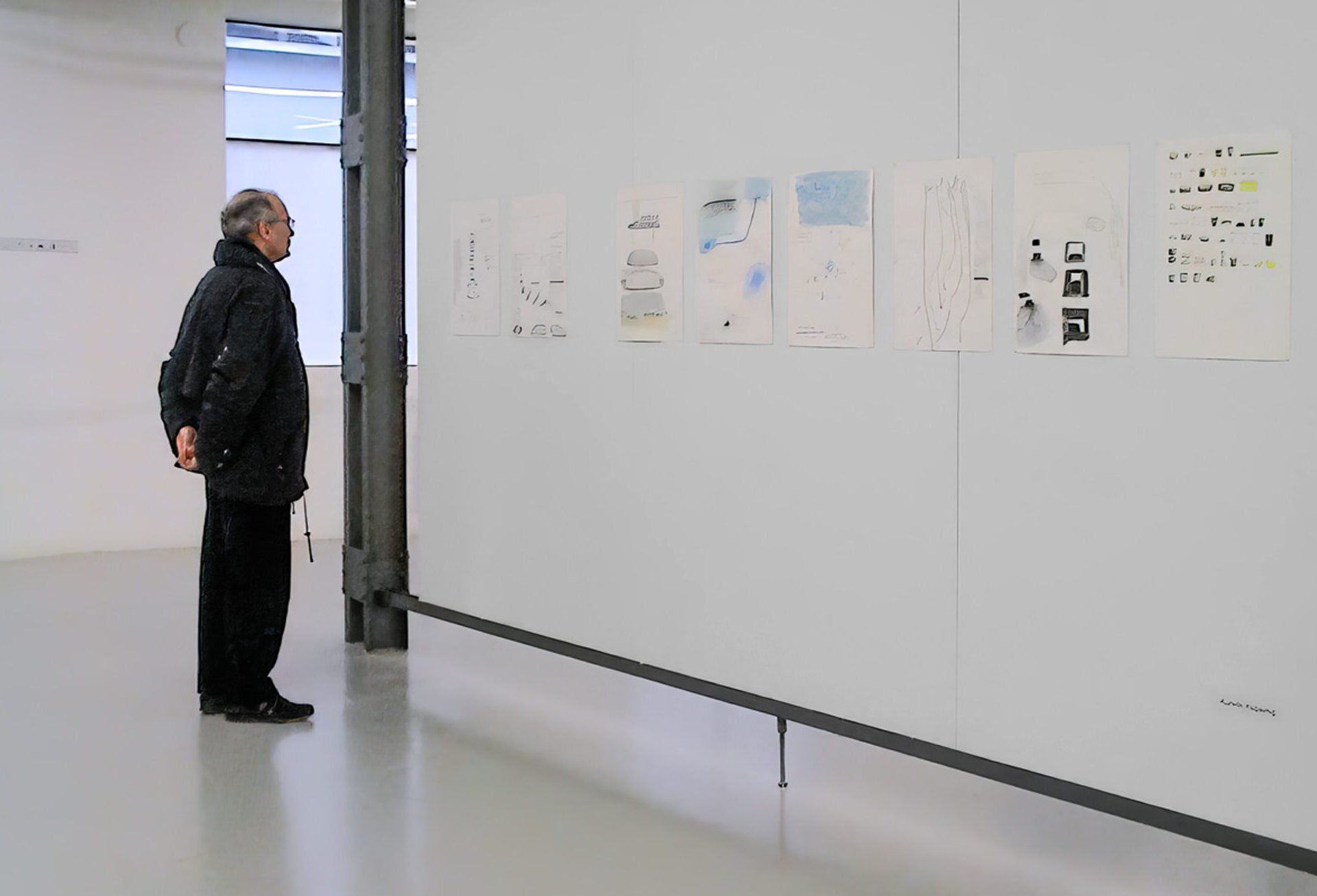 Aurelio Kopainig, Zeichnungen, (li.) Gitta Nigro